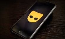 grindr logo on smartphone