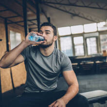 Man working out in the gym