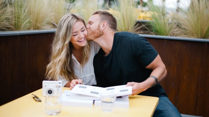 A couple playing a game