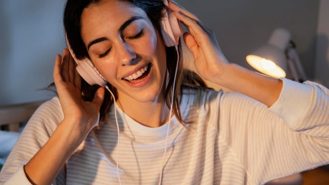 Women listening to music