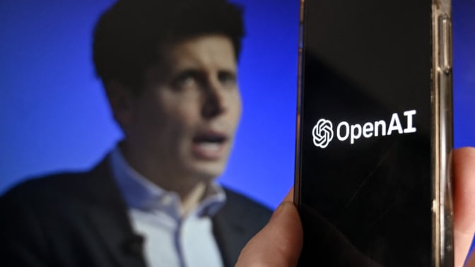 OpenAI logo and CEO Sam Altman