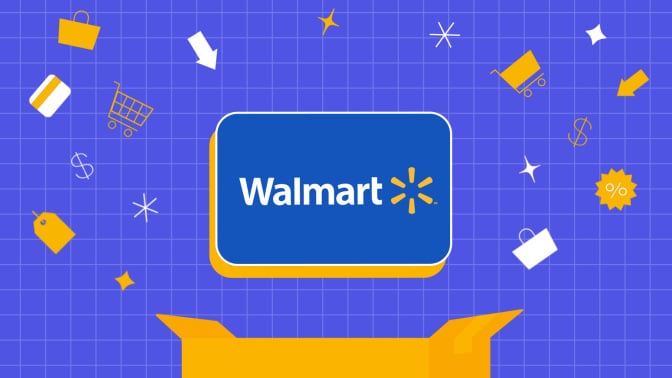 walmart logo and box