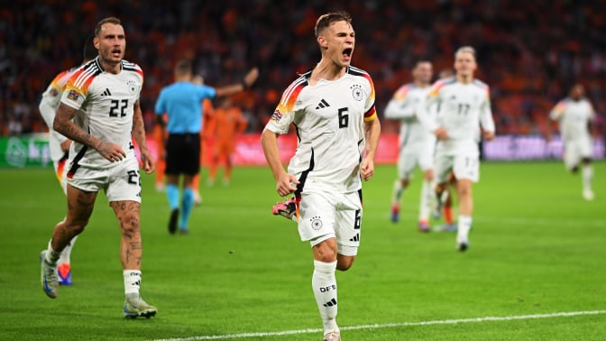 Joshua Kimmich of Germany celebrates scoring