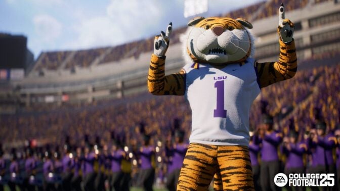 LSU mascot in EA College Football 25