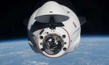 The SpaceX Crew Dragon Endeavour approaching the International Space Station.