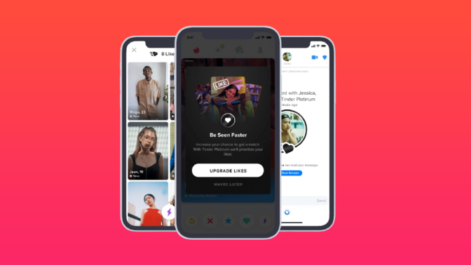 screenshots of tinder platinum