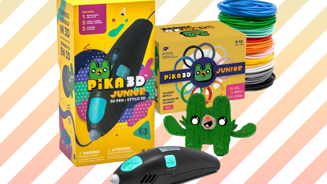 PiKa3D pen box, pen, artwork and multicolor strings